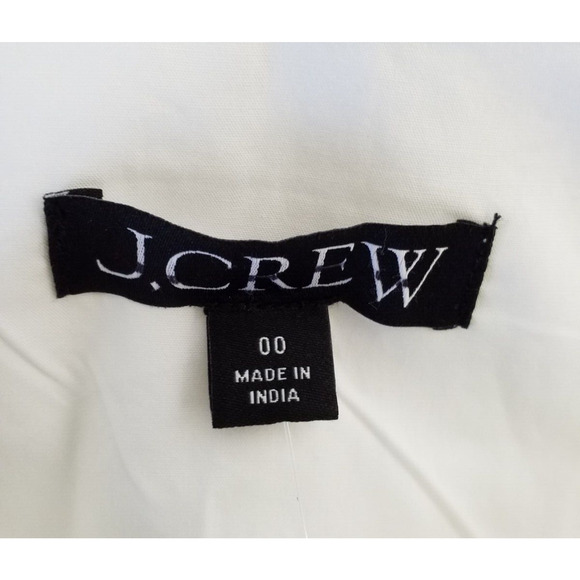 J.Crew Josie Fit & Flare Mini Dress White Poplin Cotton Size 00 NWT - Picture 6 of 8